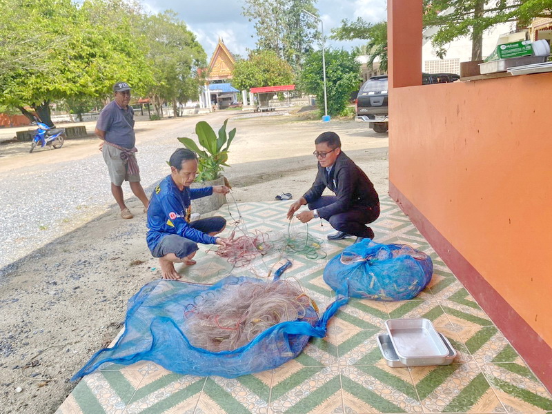 ดำเนินการประเมินสถานภาพทรัพยากรสัตว์น้ำในทะเลพระ อ.เขาชัยสน จ.พัทลุง
