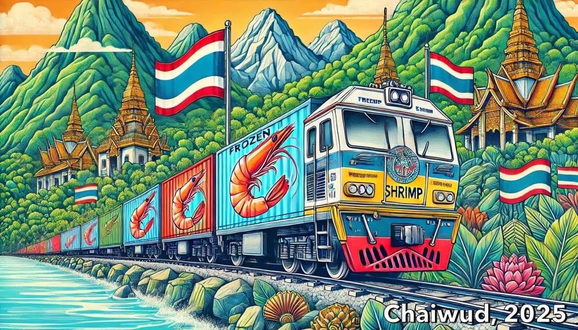 ไทยสร้างประวัติศาสตร์!!...ส่งออกกุ้งทะเลแช่แข็งผ่านรถไฟจีน-ลาว