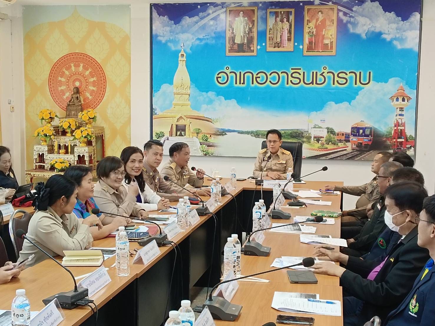 ประมงอำเภอวารินชำราบ เข้าร่วมประชุมประจำเดือน กุมภาพันธ์ 2568 อำเภอวารินชำราบ ครั้งที่ 2/2568