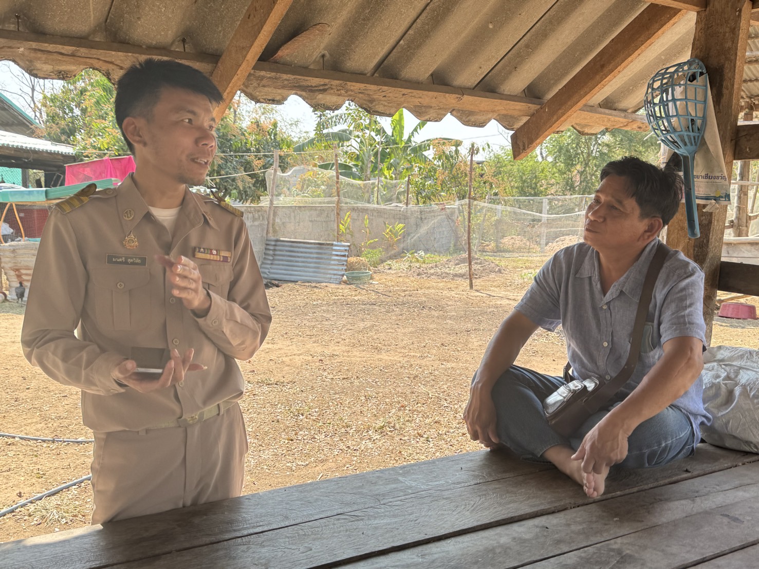 ให้คำแนะนำ ถ่ายทอดให้ความรู้ด้านการเพาะเลี้ยงสัตว์น้ำ ครั้งที่ 1 โดยให้คำแนะนำเรื่องการเตรียมบ่อเลี้ยงสัตว์น้ำ การจัดการฟาร์มที่ดี