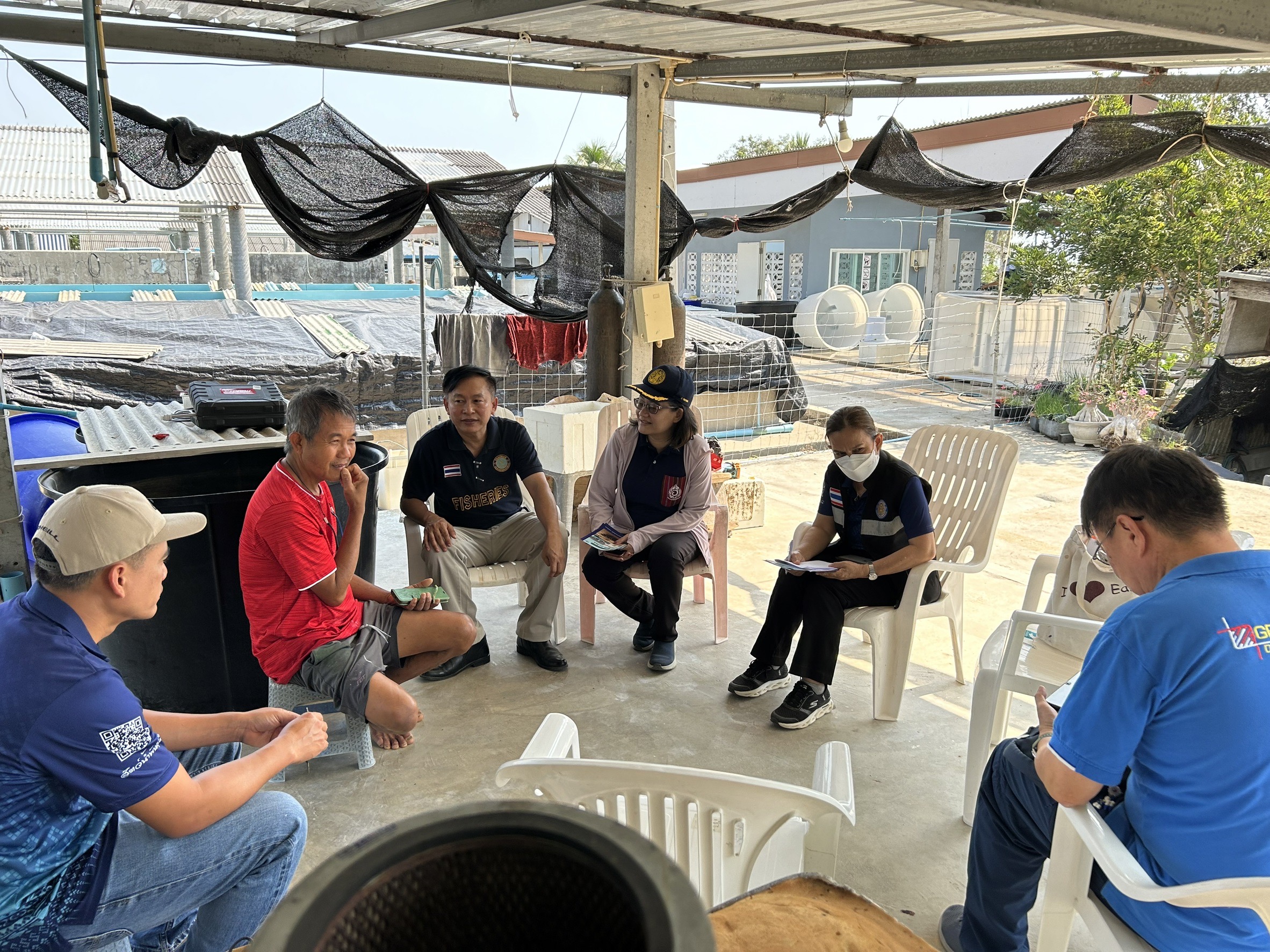เยี่ยมชมฟาร์ม และประชาสัมพันธ์กุ้งขาว”เพชรดา 1” ให้กับเกษตรกรผู้เพาะเลี้ยงกุ้งขาว