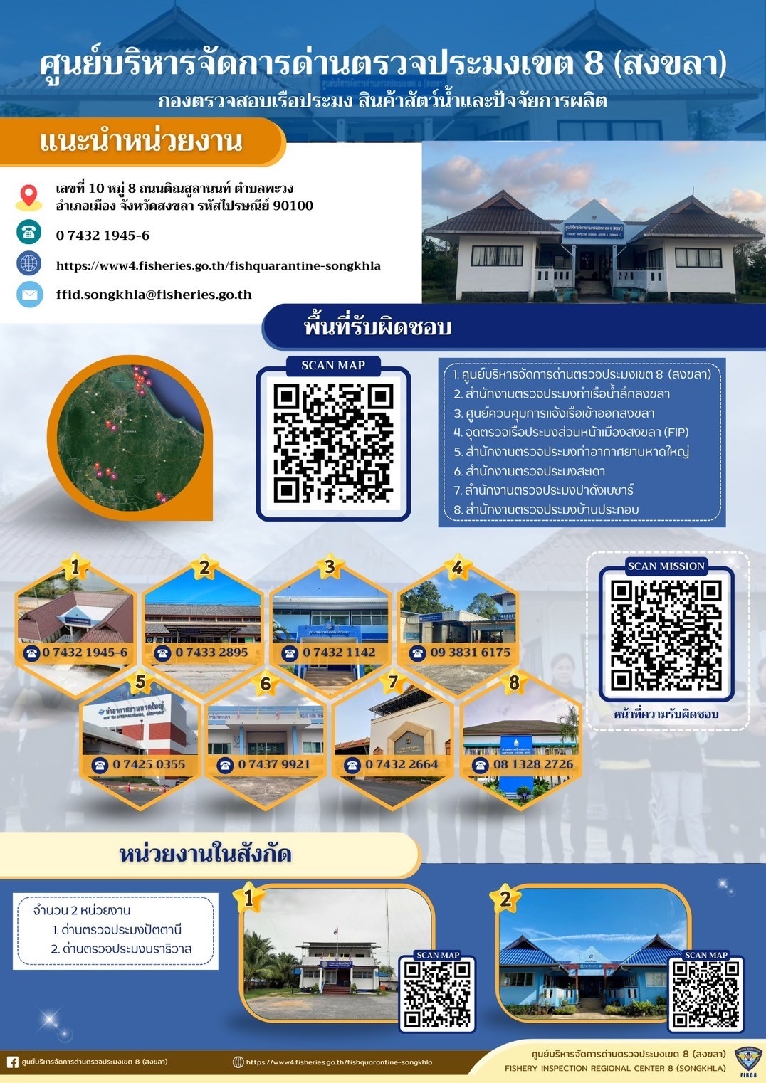 แนะนำหน่วยงาน ศบป. 8 (สงขลา) และหน่วยงานในสังกัด