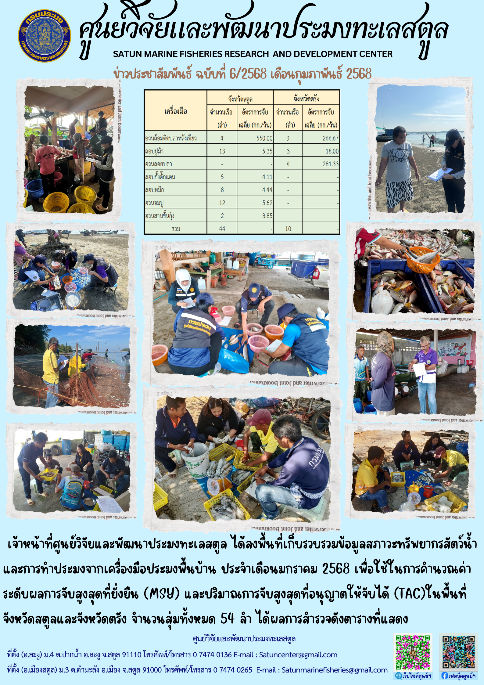 ข่าวประชาสัมพันธ์  ฉบับที่ ๖/๒๕๖๘  ประจำเดือนกุมภาพันธ์  ๒๕๖๘
