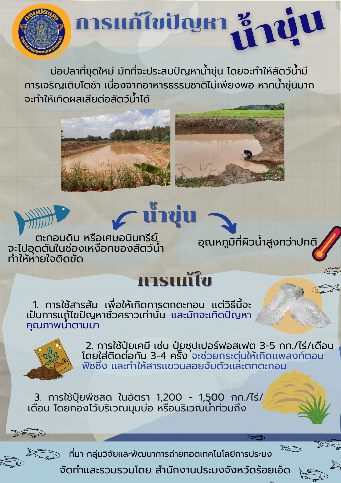 การแก้ไขปัญหาน้ำขุ่น