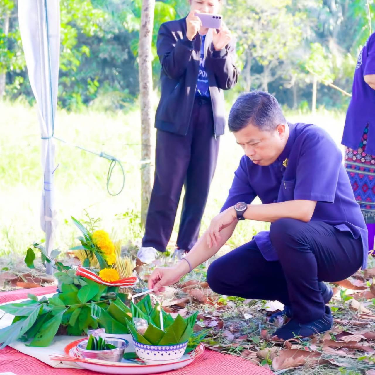 ประมงจังหวัดพัทลุง เข้าร่วมพิธีตักบาตรพระสงฆ์ และพิธีทำขวัญข้าว กิจกรรม “บูชาแม่โพสพนอบนบจอมผไท” ณ นาบ้านหลักโยชน์ หมู่ที่ 4 ตำบลมะกอกเหนือ อำเภอควนขนุน  จังหวัดพัทลุง
