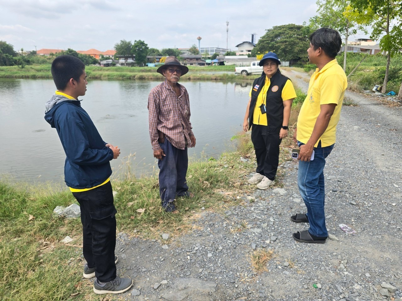 (อ.บางกรวย) การตรวจติดตามและเก็บตัวอย่างฟาร์มเพาะเลี้ยงสัตว์น้ำจืด เพื่อรับรองมาตรฐานฟาร์ม GAP
