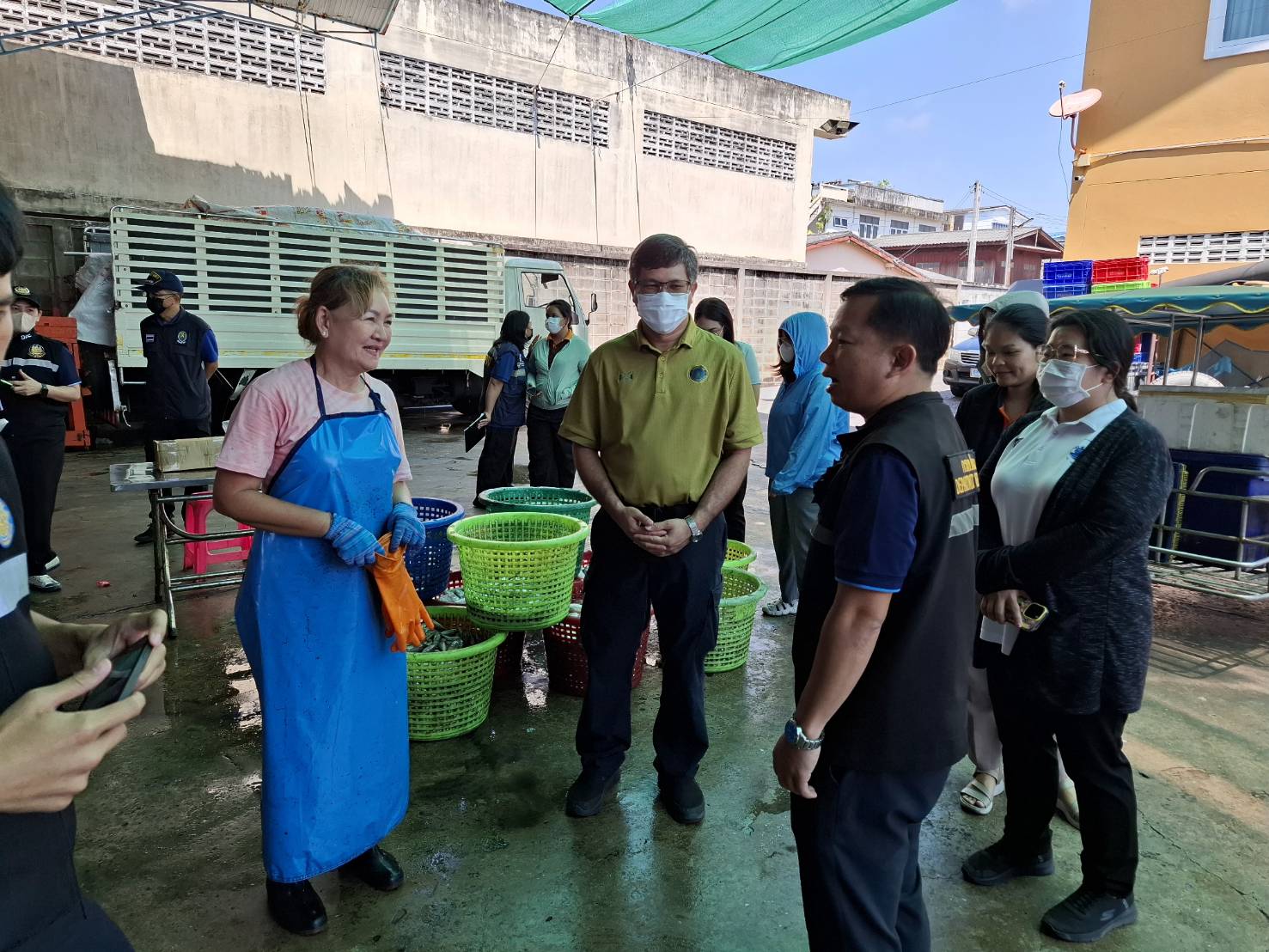 เจ้าหน้าที่กองตรวจสอบเรือประมง สินค้าสัตว์น้ำ และปัจจัยการผลิต เยี่ยมชมโรงงานปลาป่น และเยี่ยมชมการปฏิบัติงานของด่านฯ ในพื้นที่จังหวัดระยองและจังหวัดตราด 