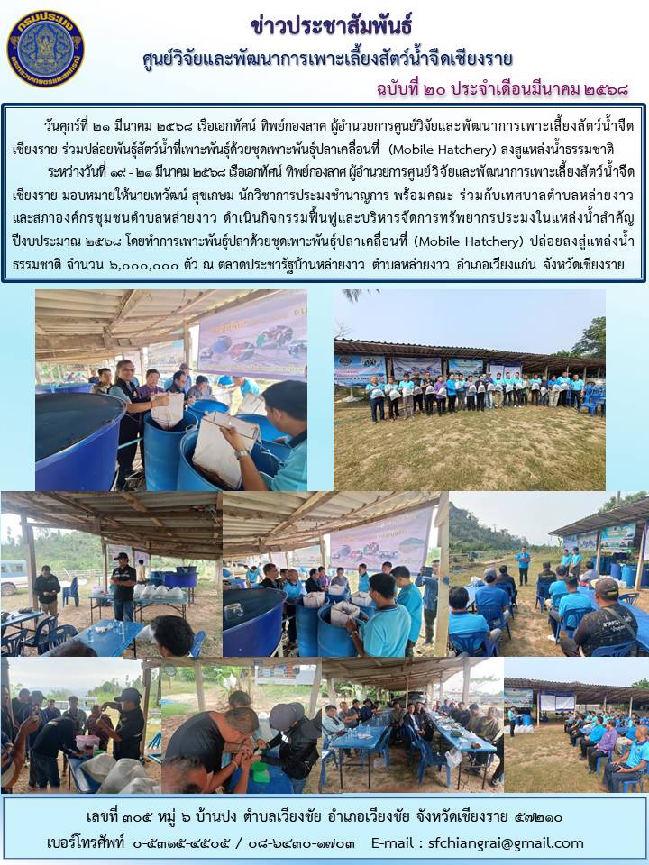 ข่าวประชาสัมพันธ์ ฉบับที่ 20 ประจำเดือนมีนาคม 2568