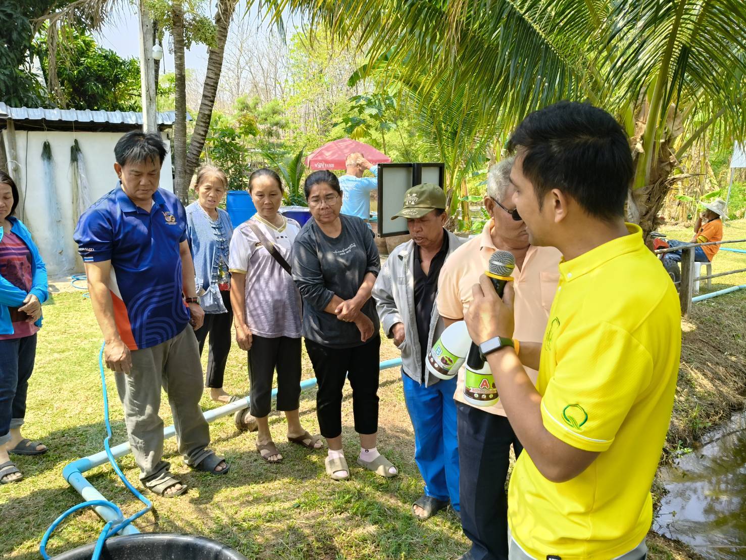 อบรม โครงการยกระดับสินค้าเกษตรปลอดภัย กิจกรรมการพัฒนาศักยภาพการผลิตสินค้าประมง อ.แก้งคร้อ