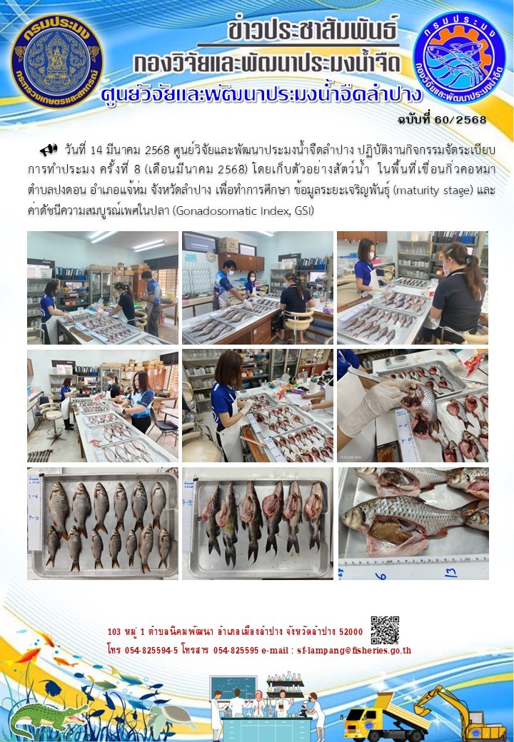 ปฏิบัติงานกิจกรรมจัดระเบียบการทำประมง ครั้งที่ 8 (เดือนมีนาคม 2568)..คลิก