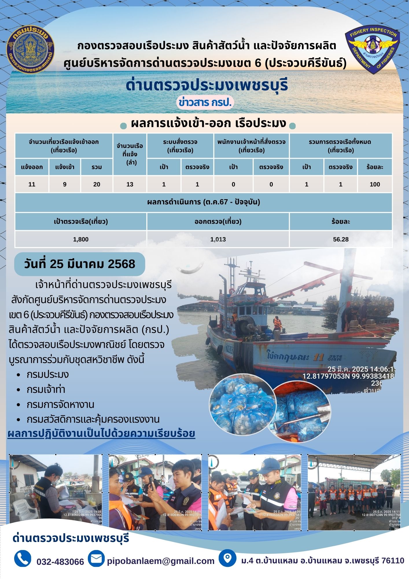 ข่าวประชาสัมพันธ์ ด่านตรวจประมงเพชรบุรี 