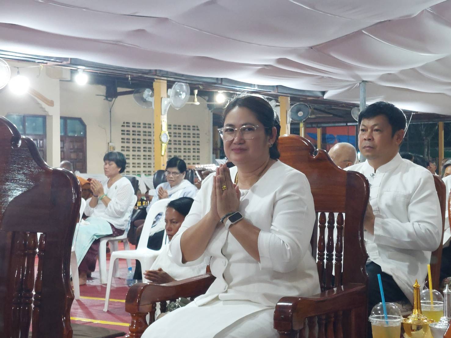 ร่วมพิธีสวดพระอภิธรรมศพ พระราชวชิรวุฑฒาจารย์ (ทองสุข ฐิตปุณโญ) อดีตเจ้าอาวาส วัดป่าวุฑฒาราม