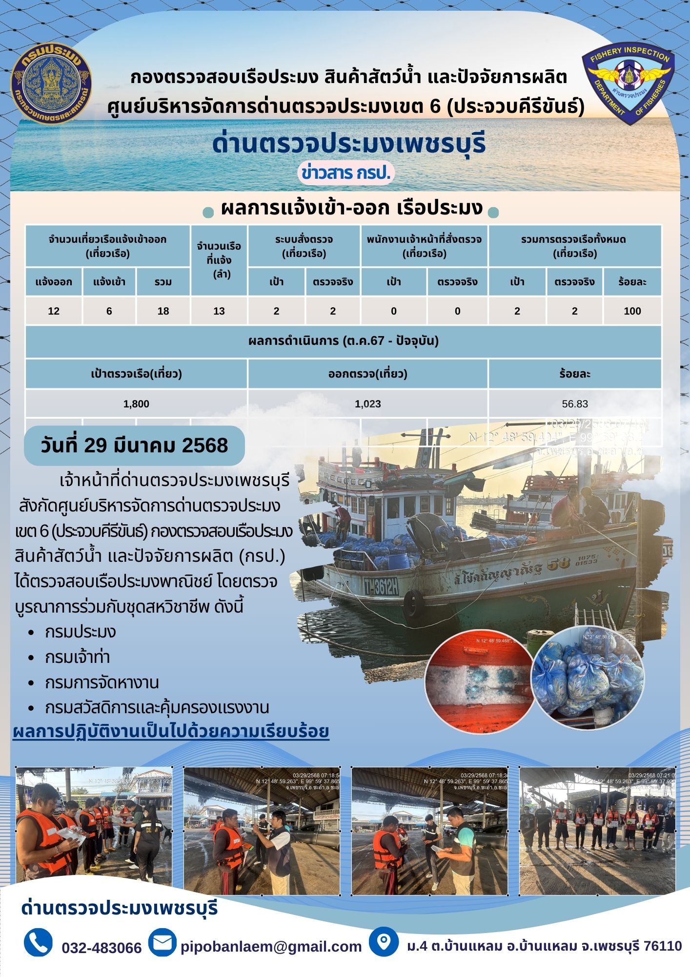 ข่าวประชาสัมพันธ์ ด่านตรวจประมงเพชรบุรี 