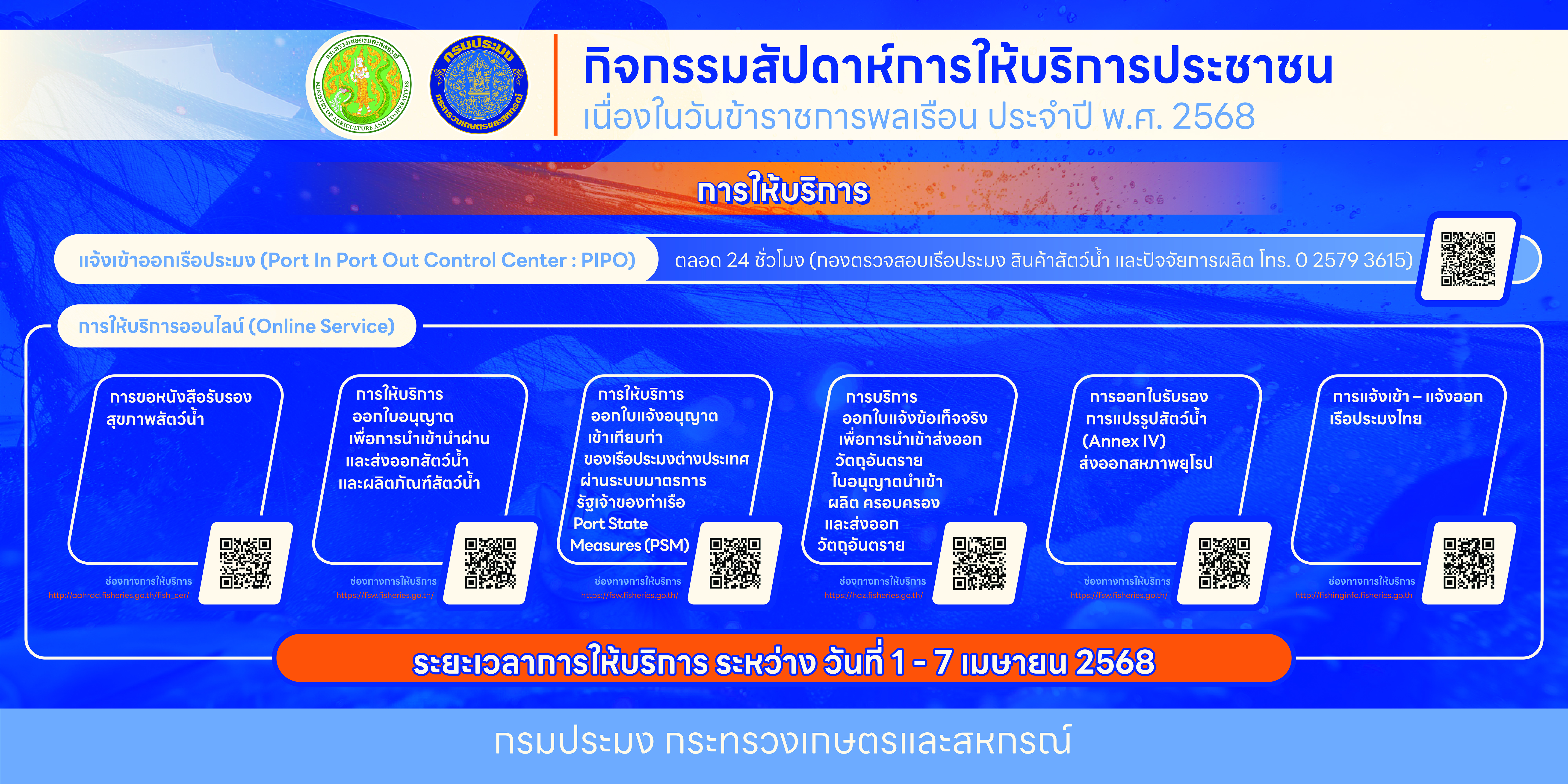 กิจกรรมสัปดาห์การให้บริการประชาชน