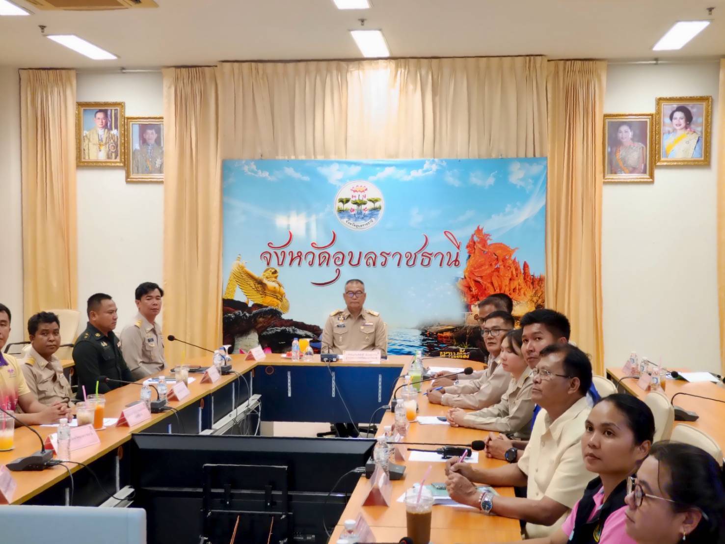 ประมงอุบลฯ ประชุมกองบัญชาการป้องกันและบรรเทาสาธารณภัยแห่งชาติ (บกปภ.ช) เพื่อติดตามสถานการณ์และเตรียมการแก้ไขปัญหาภัยแล้ง ปี 2568
