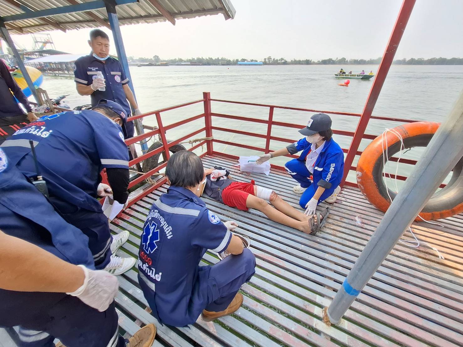 ซ้อมรับแผนภาวะฉุกเฉินทางน้ำช่วงเทศกาลสงกรานต์ ปี 2568