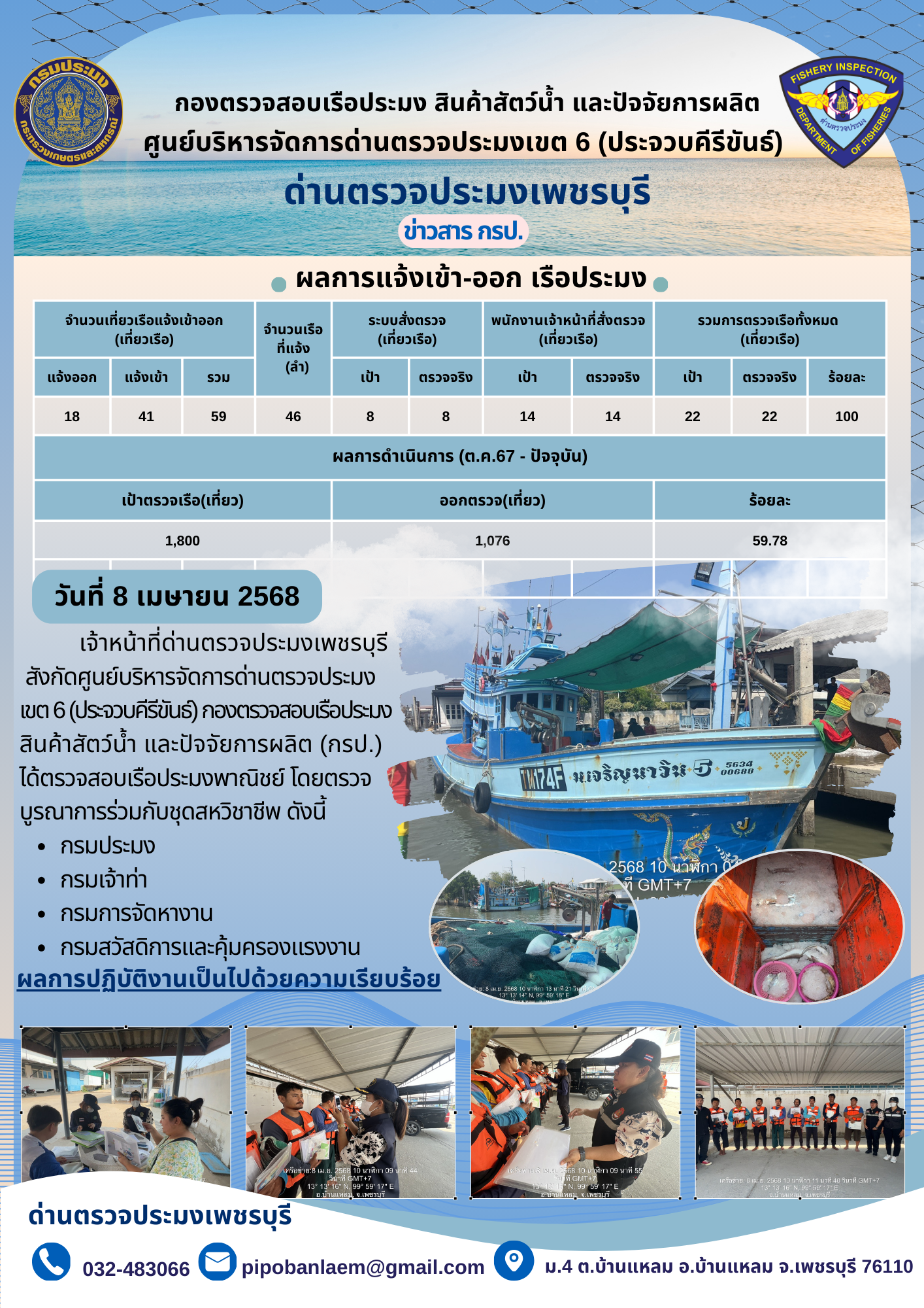 ข่าวประชาสัมพันธ์ ด่านตรวจประมงเพชรบุรี 
