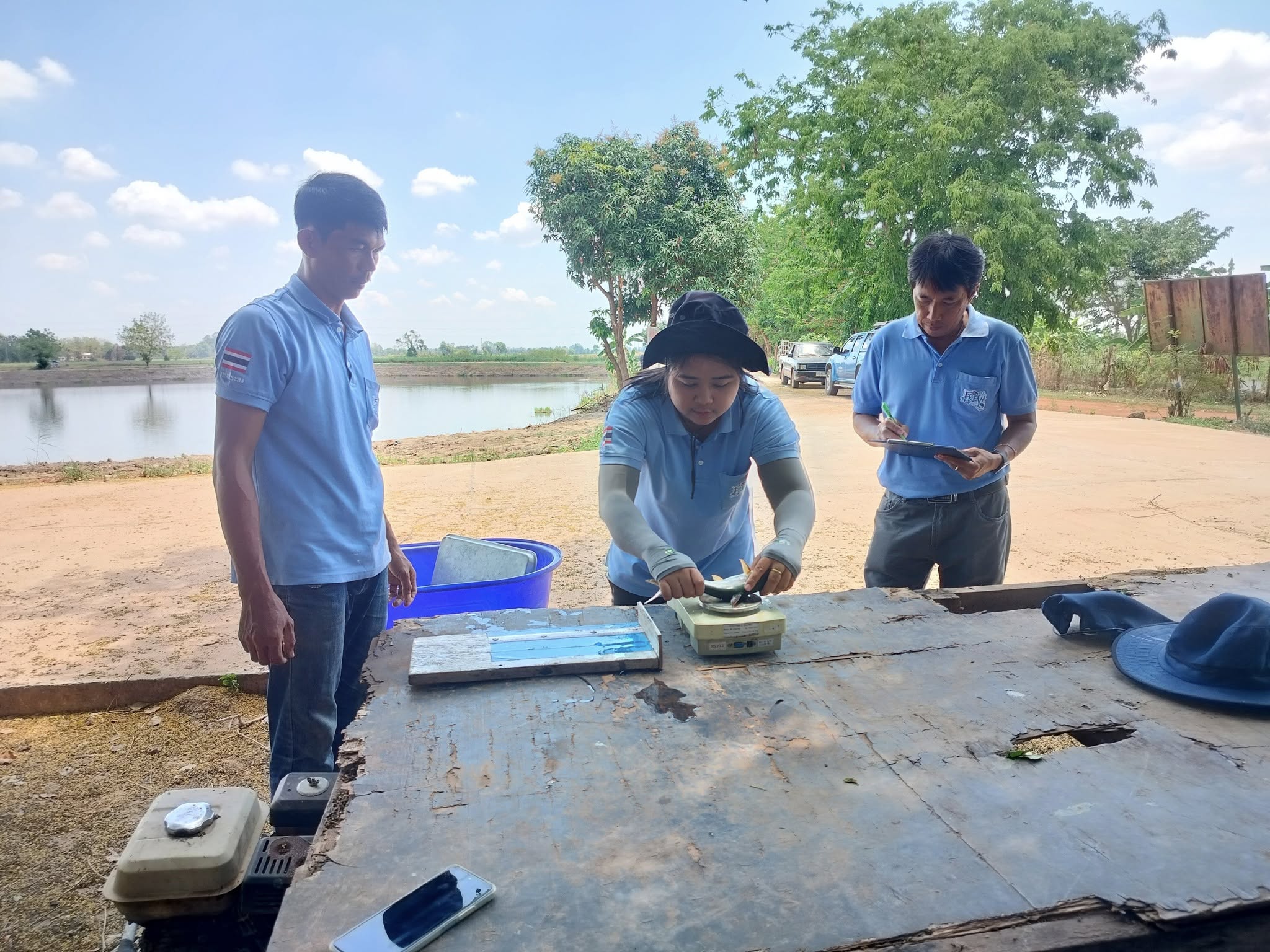 ติดตามการเจริญเติบโตหลังการปล่อยสัตว์น้ำ ครั้งที่ 1 ที่บึงกิ่ว อำเภอลานกระบือ จังหวัดกำแพงเพชร