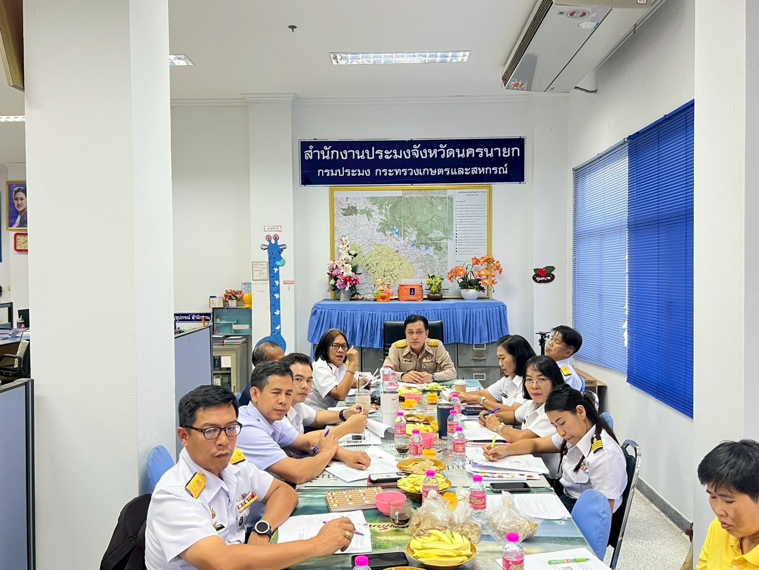ประชุม FC : นายกิจภัณฑ์  คงวัฒนา หัวหน้าหน่วยป้องกันและปราบปรามประมงน้ำจืดเขื่อนขุนด่านปราการชล (นครนายก) เข้าร่วมประชุมคณะกรรมการขับเคลื่อนนโยบายกรมประมง แบบเบ็ดเสร็จด้านการประมง (Fisheries Co-Ordinator : FC) ครั้งที่ ๔/๒๕๖๘ ประจำเดือนเมษายน ๒๕๖๘ และรายงานสรุปผลการปฏิบัติงาน ประจำเดือนเมษายน ๒๕๖๘