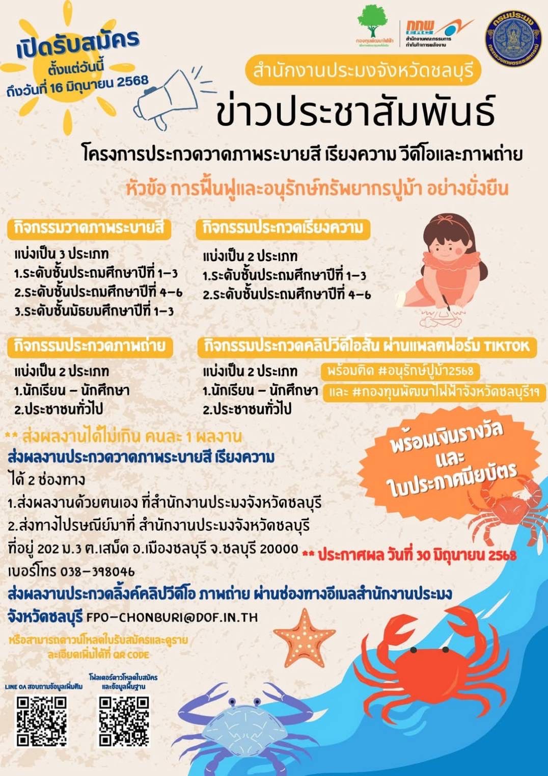 ประชาสัมพันธ์ ด่านตรวจประมงชลบุรี..คลิก