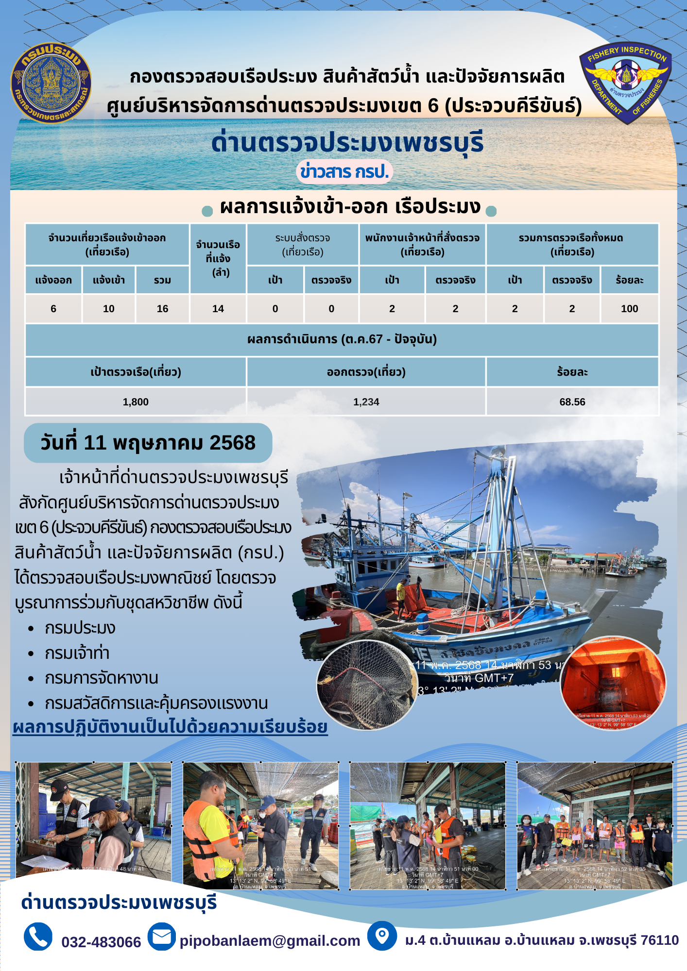 ข่าวประชาสัมพันธ์ ด่านตรวจประมงเพชรบุรี 
