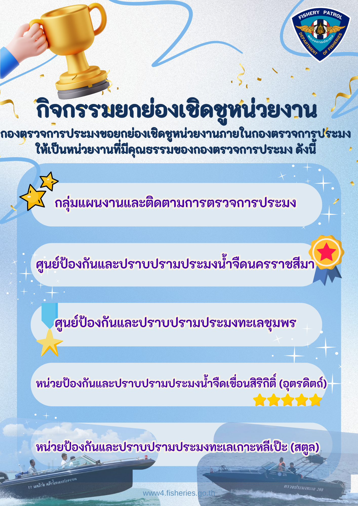กิจกรรมยกย่องเชิดชูหน่วยงาน 