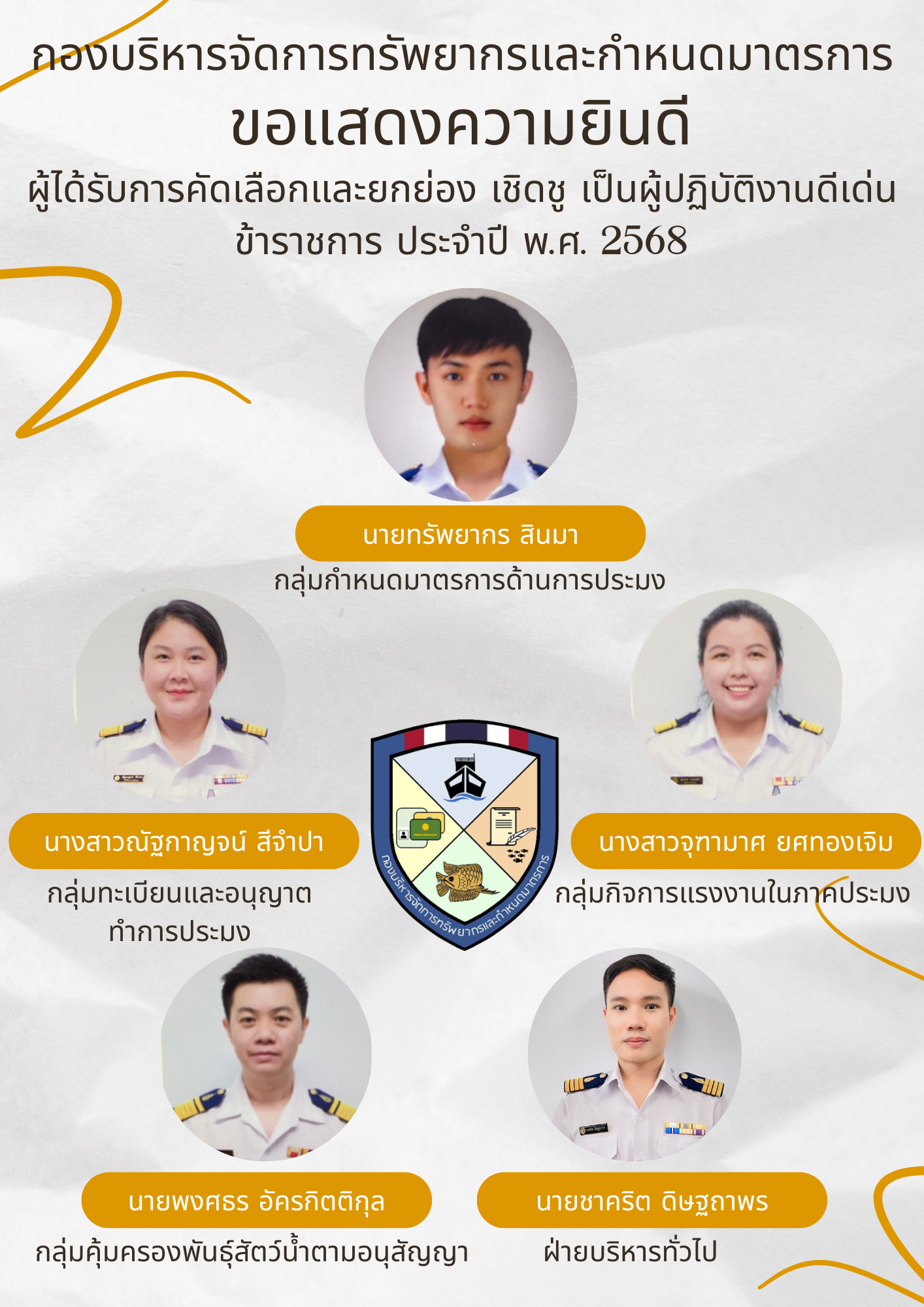 กิจกรรมประกาศยกย่อง เชิดชู บุคลากรผู้ปฏิบัติงานดีเด่น