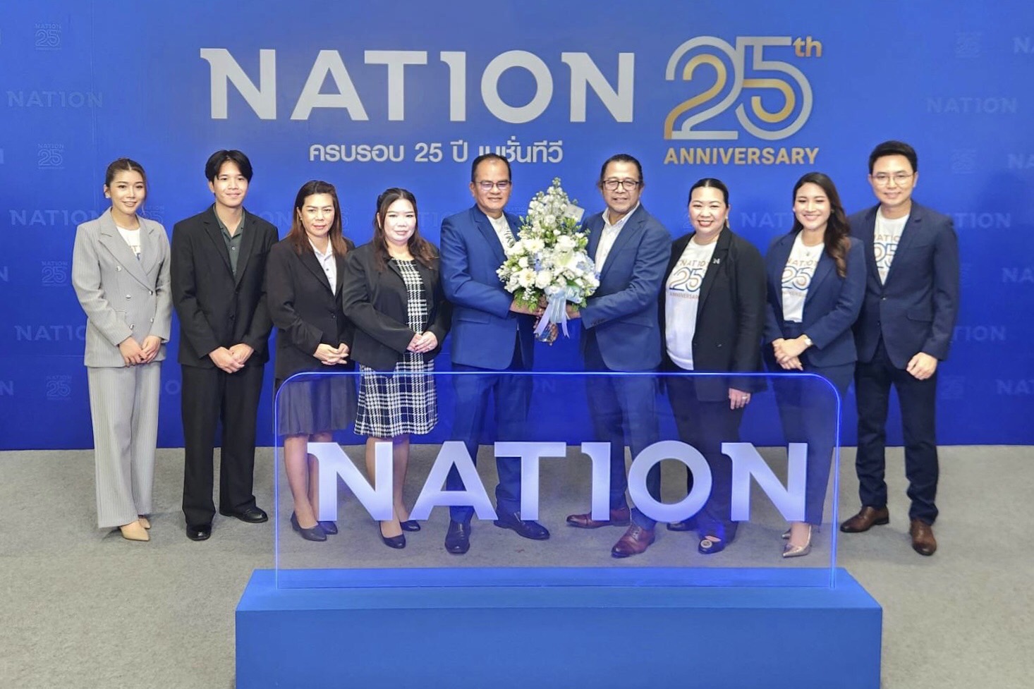 รองอธิบดีกรมประมง ร่วมแสดงความยินดีเนื่องในโอกาสครบรอบ 25 ปี เนชั่นทีวี..คลิก