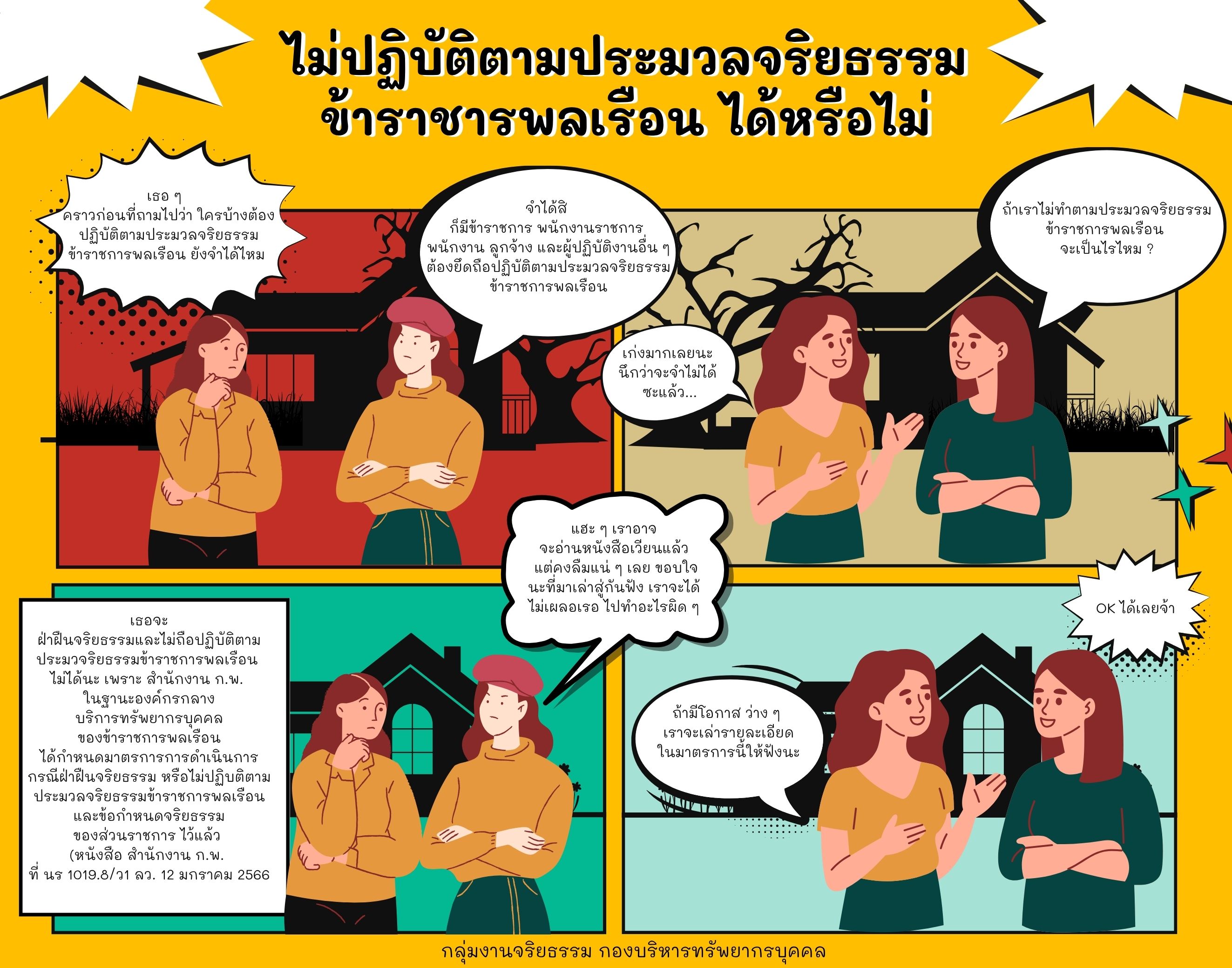 HR อาสามาบอก : ตอน ไม่ปฏิบัติตามประมวลจริยธรรมข้าราชการพลเรือน ได้หรือไม่