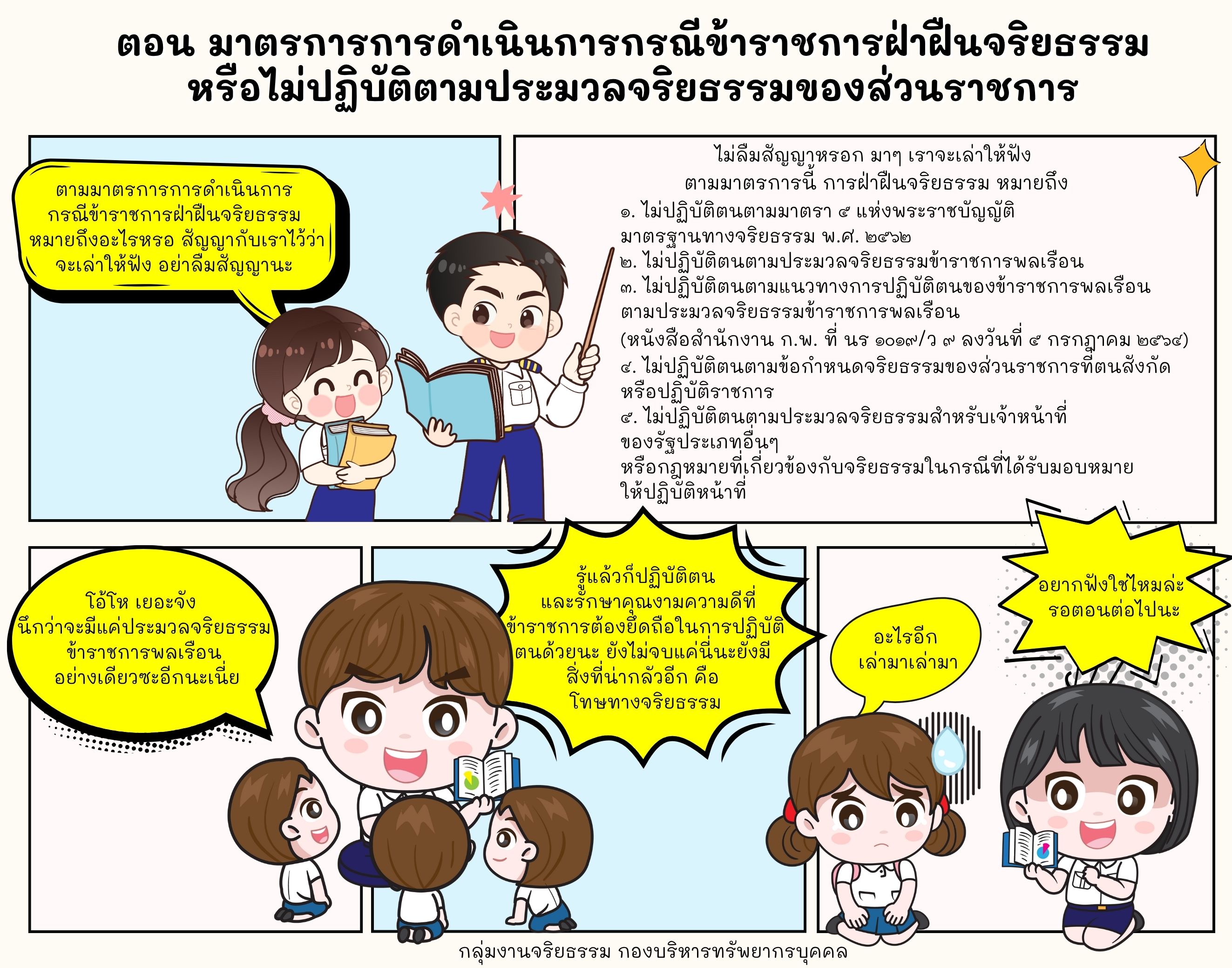 HR อาสามาบอก : ตอน ตอน มาตรการการดำเนินการกรณีข้าราชการฝ่าฝืนจริยธรรมหรือไม่ปฏิบัติตามประมวลจริยธรรมของส่วนราชการ