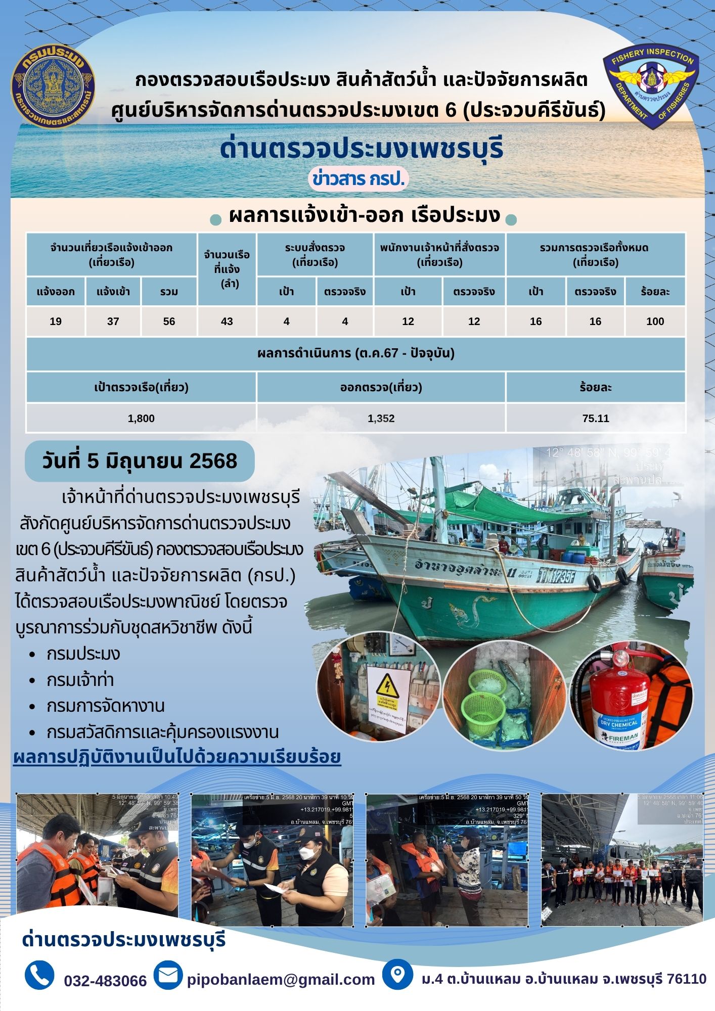ข่าวประชาสัมพันธ์ ด่านตรวจประมงเพชรบุรี 