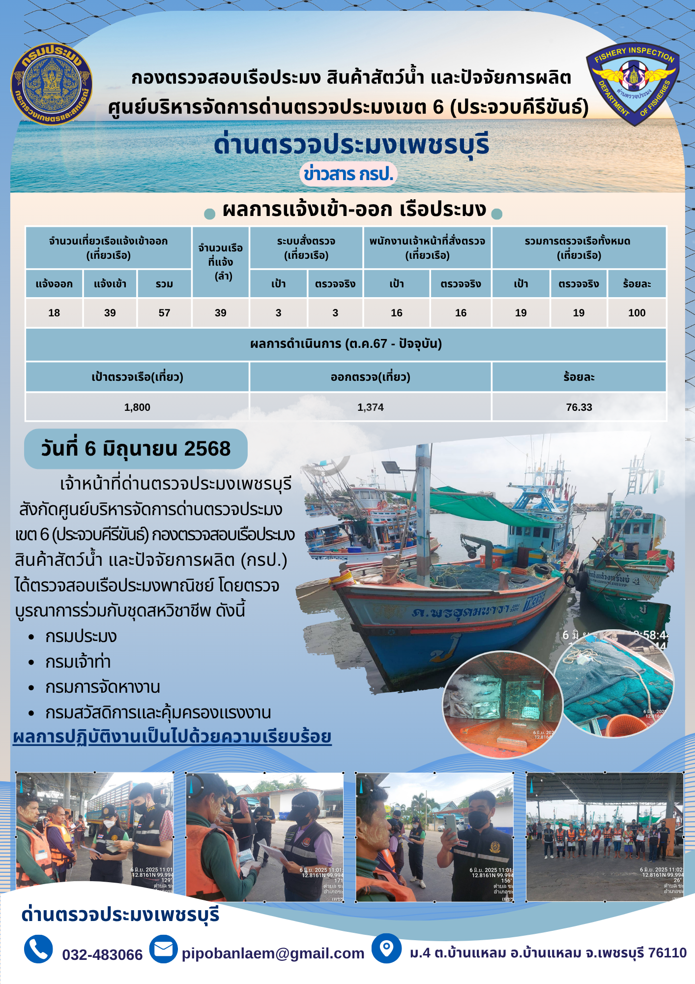 ข่าวประชาสัมพันธ์ ด่านตรวจประมงเพชรบุรี 