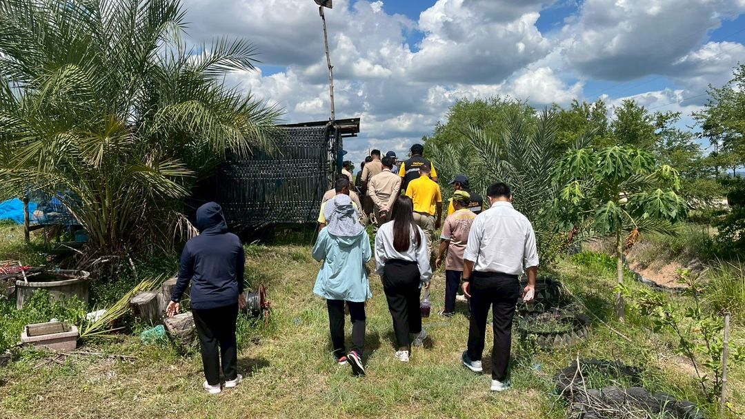 สำรวจพื้นที่ โครงการพระราชทานโครงการ โคก หนอง นา ข้าราชบริพาร หน่วยงานราชการในพระองค์