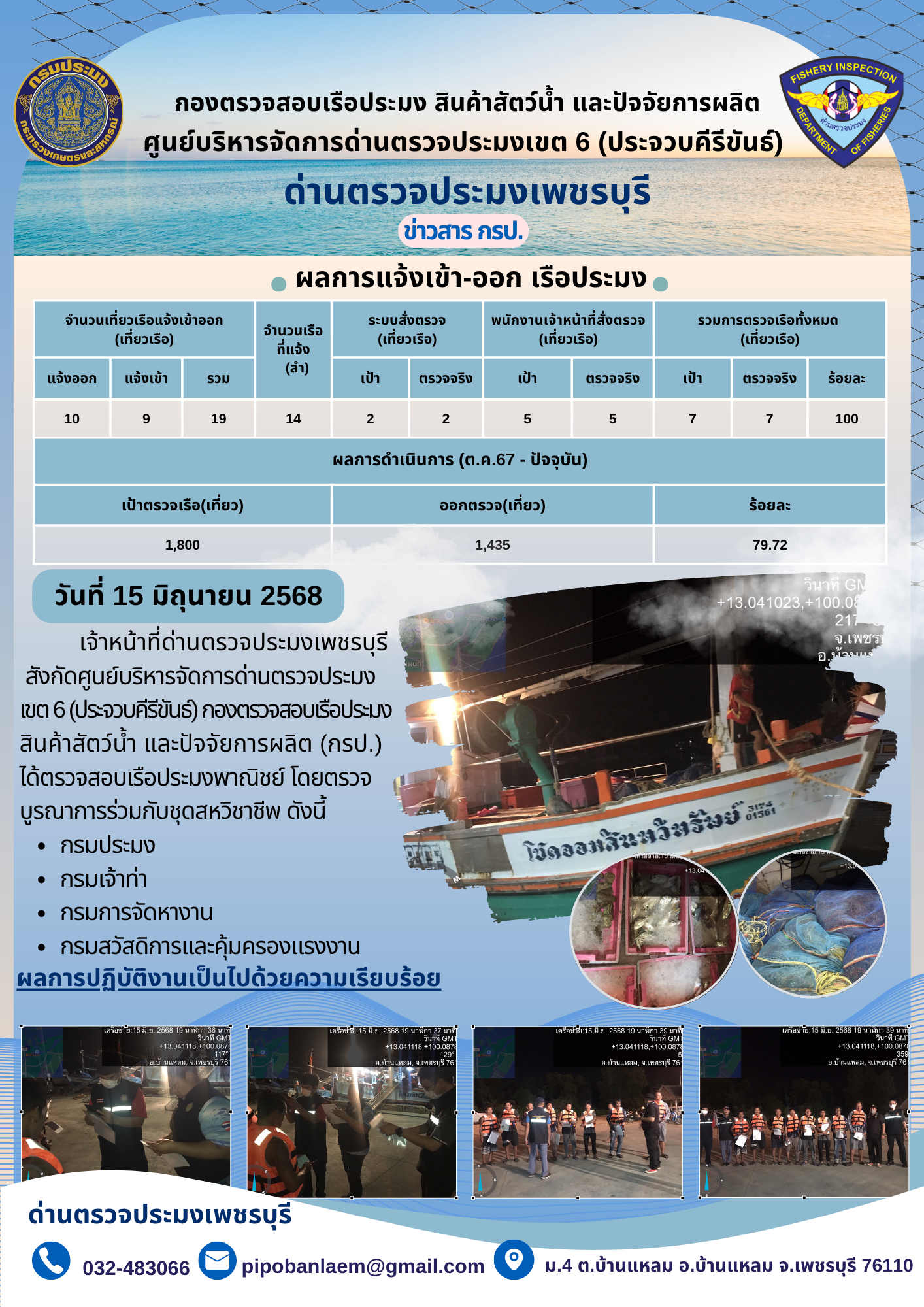ข่าวประชาสัมพันธ์ ด่านตรวจประมงเพชรบุรี 