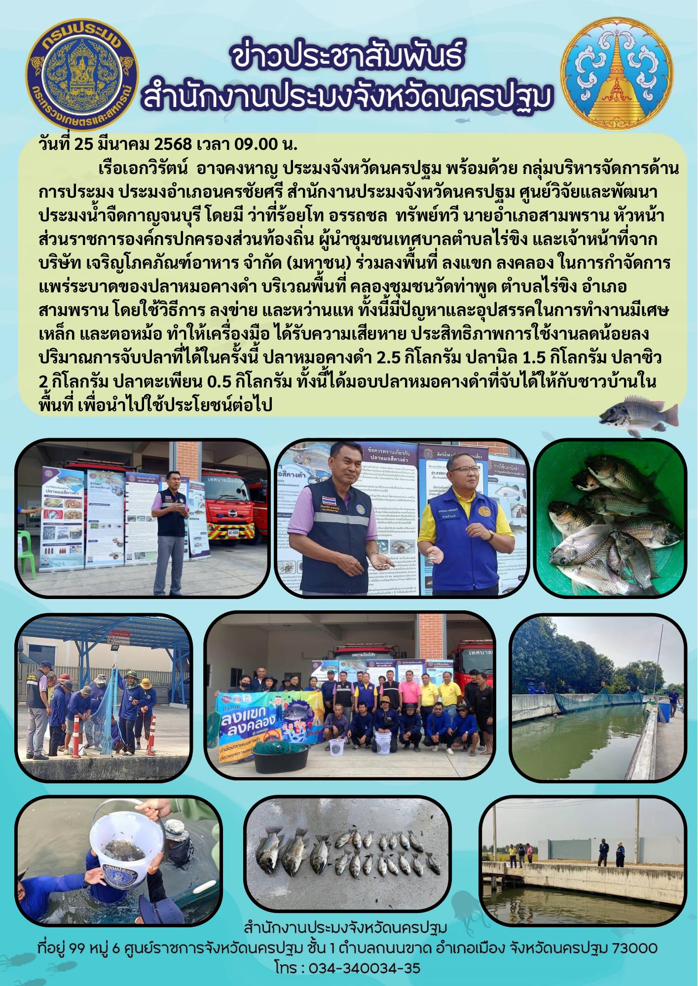 กิจกรรมลงแขกลงคลอง วันที่ 25 มีนาคม 2568