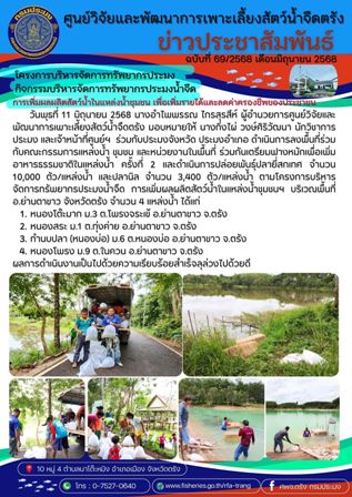 โครงการบริหารจัดการทรัพยากรประมง  กิจกรรมบริหารจัดการทรัพยากรประมงน้ำจืด 22..คลิก