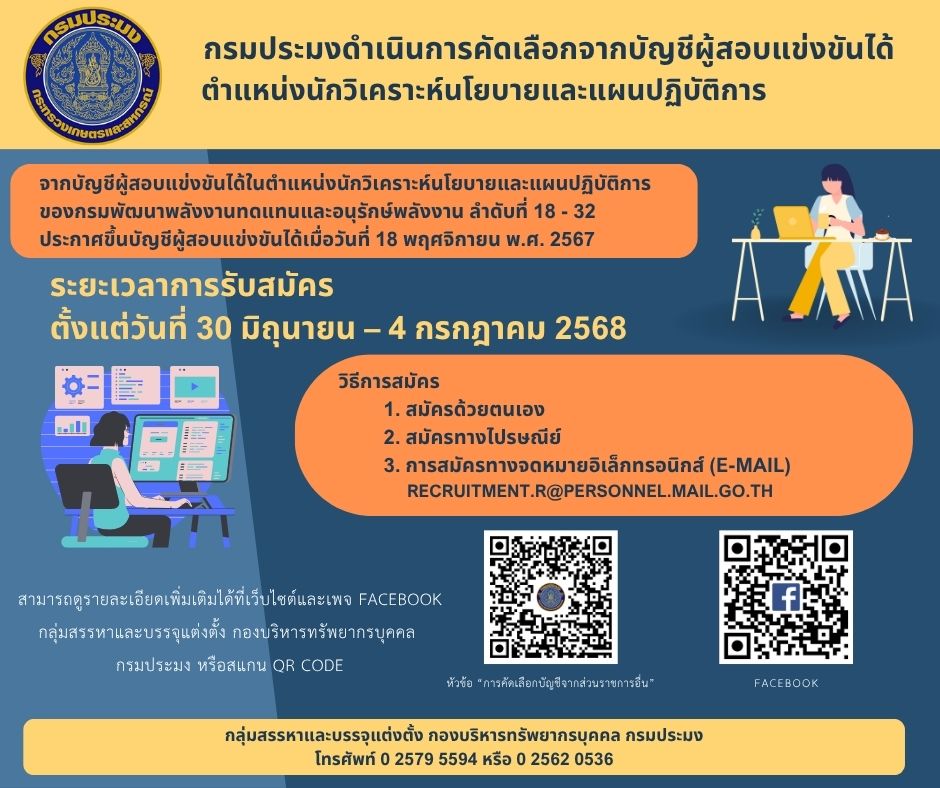 การคัดเลือกจากบัญชีผู้สอบแข่งขันได้..คลิก