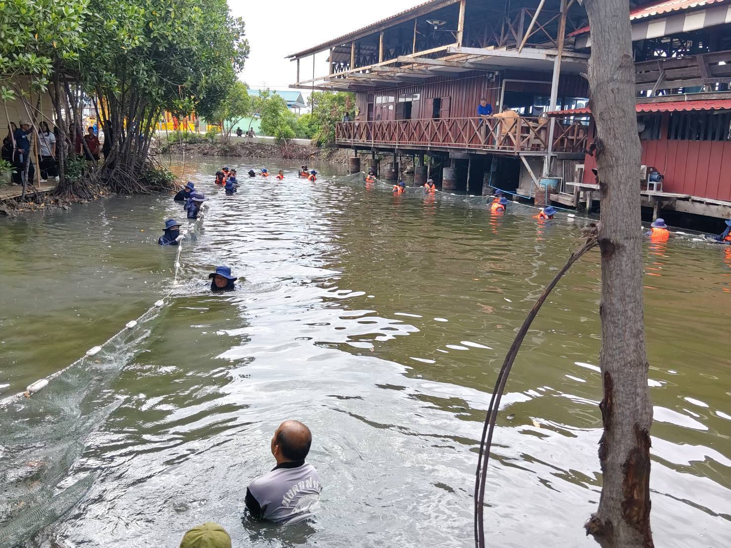 ร่วมโครงการกิจกรรมบรูณาการช่วยเหลือสังคม กำจัดปลาหมอคางดำ(ในรูปแบบ CSR)