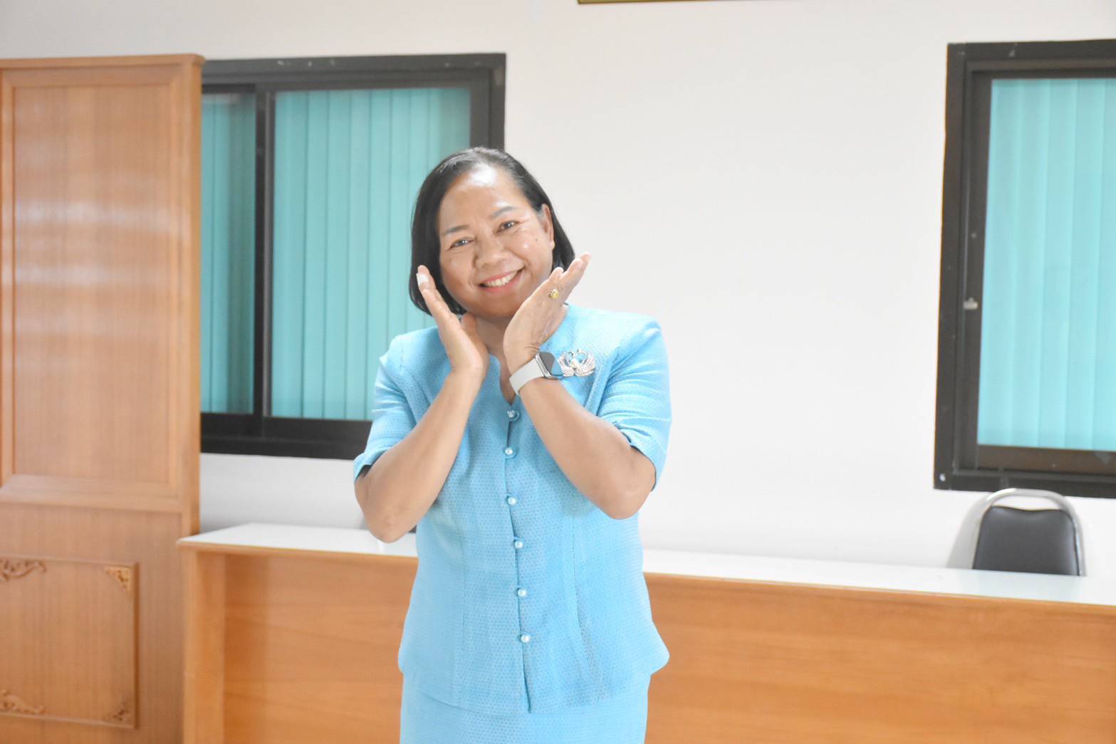นางพรรณี  เดชภักดี ประมงจังหวัดตรัง #ผ้าไทยใครใส่ก็ปัง #ผ้าตรังต้องดังกว่าเดิม #สำนักงานประมงจังหวัดตรัง #ผ้าไทยใส่ให้สนุก