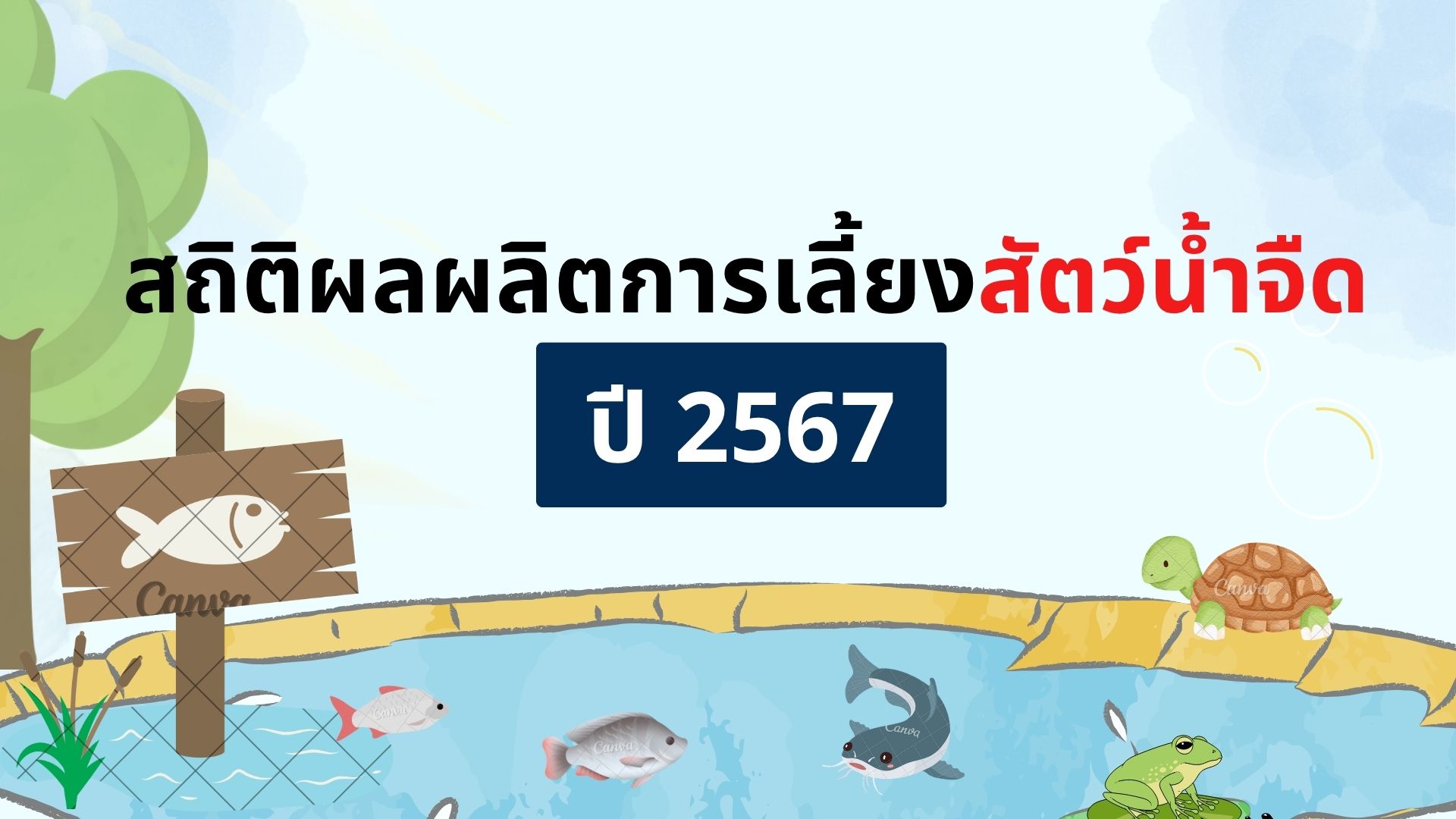 สถิติผลผลิตการเลี้ยงสัตว์น้ำจืด ปี 2567