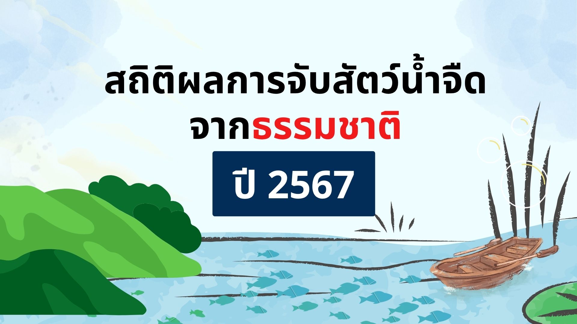 สถิติผลการจับสัตว์น้ำจืดจากธรรมชาติ ปี 2567