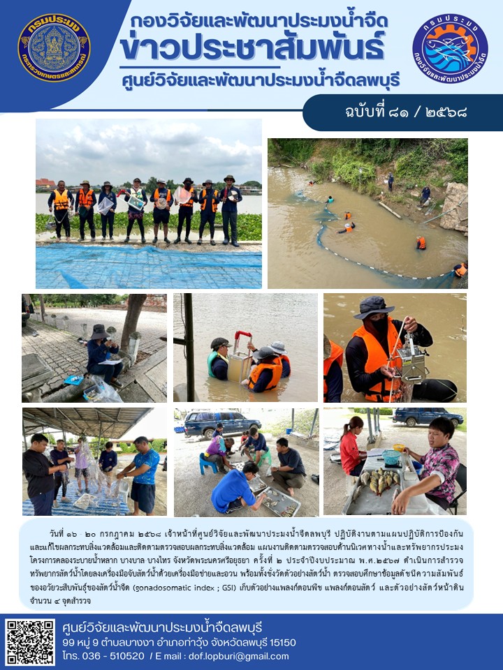 ข่าวประชาสัมพันธ์ ฉบับที่ 81/2568