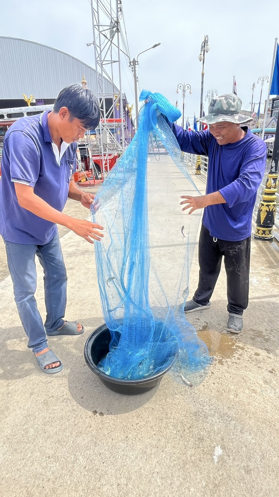 (อ.บางใหญ่) การสำรวจและเฝ้าระวังการแพร่กระจายของปลาหมอคางดำตามมาตรการที่ 4