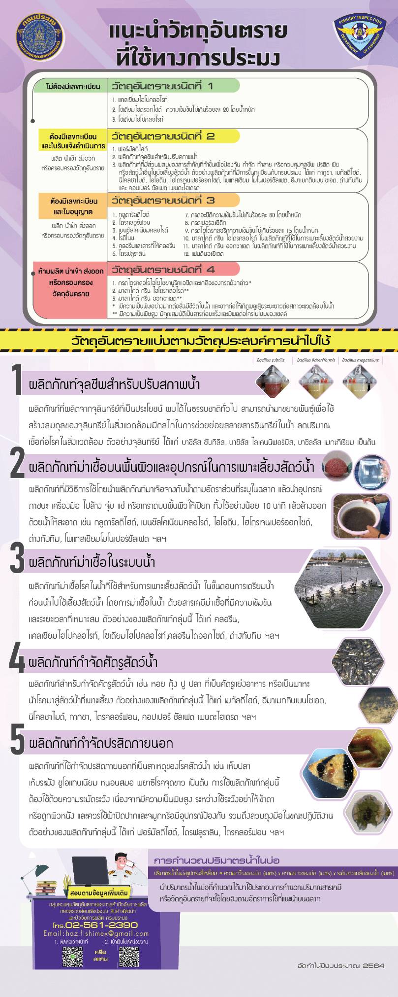 แนะนำวัตถุอันตรายที่ใช้ทางการประมง