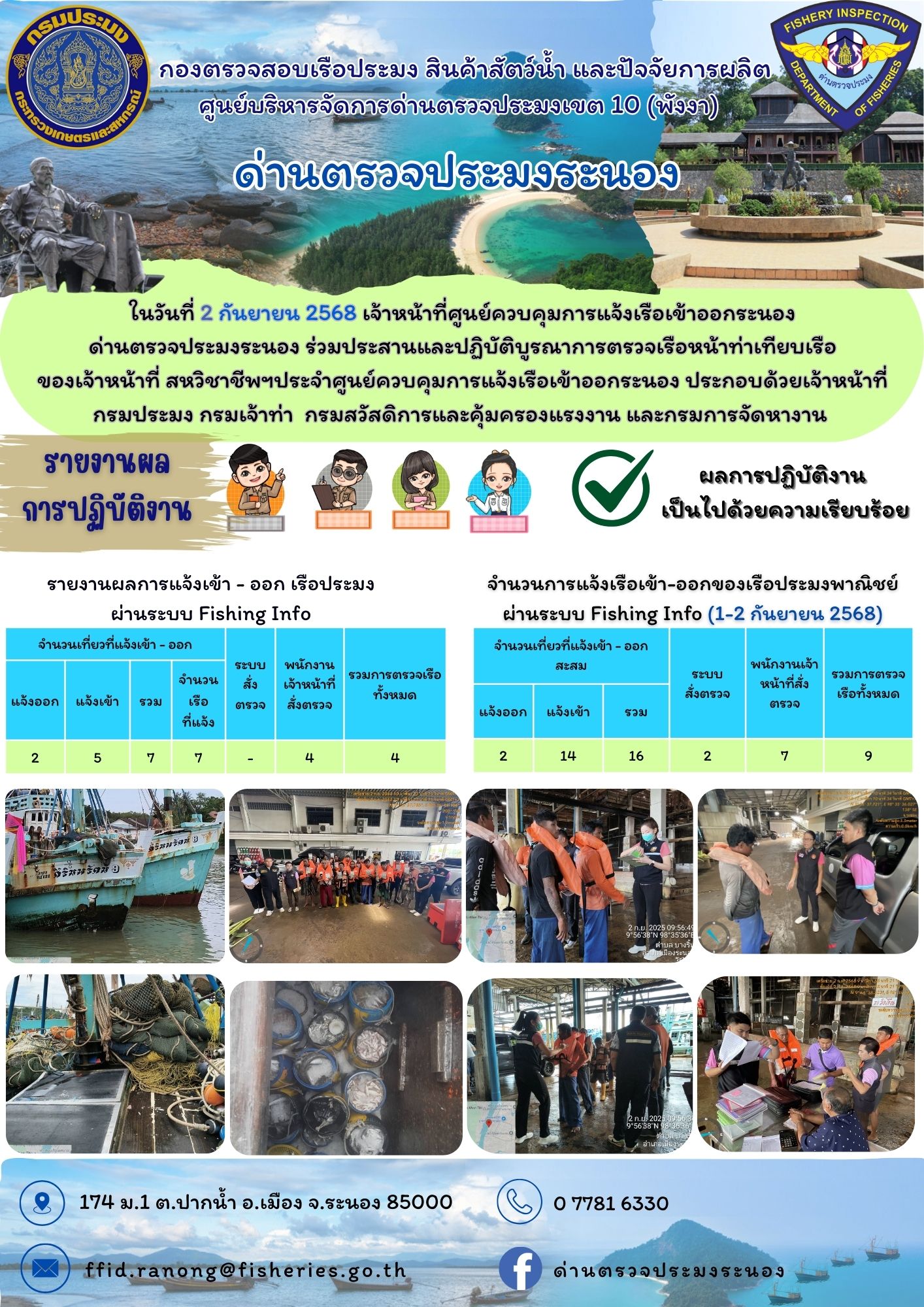 ตรวจสอบเรือประมงพาณิชย์ ณ ท่าเทียบเรือประมง..คลิก