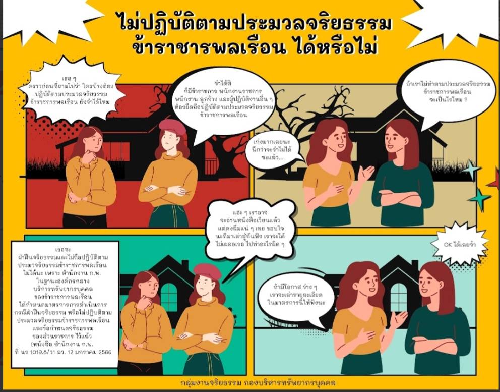 ประชาสัมพันธ์สื่ออินโฟกราฟิกส์การส่งเสริมคุณธรรมจริยธรรม