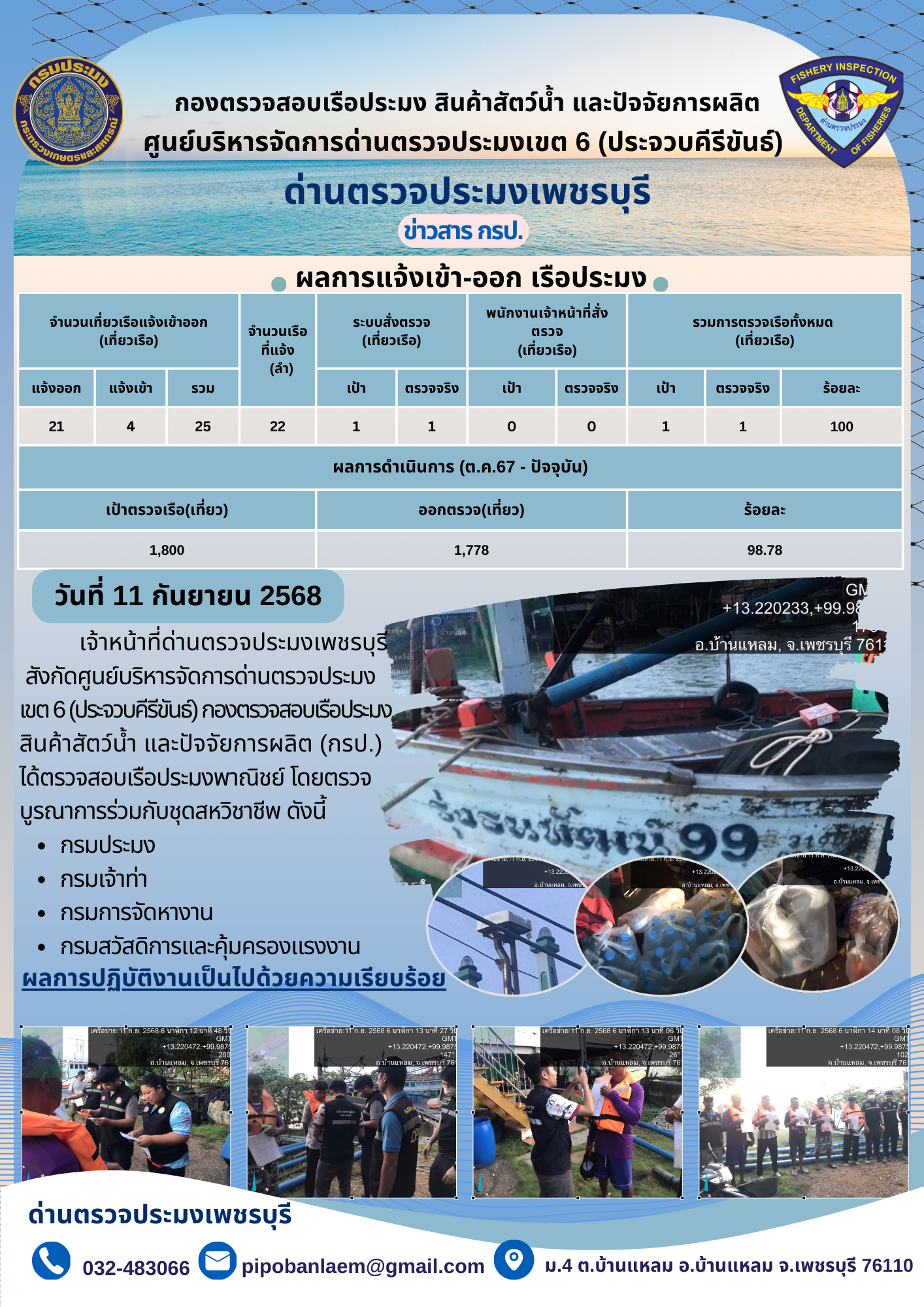 ข่าวประชาสัมพันธ์ ด่านตรวจประมงเพชรบุรี 