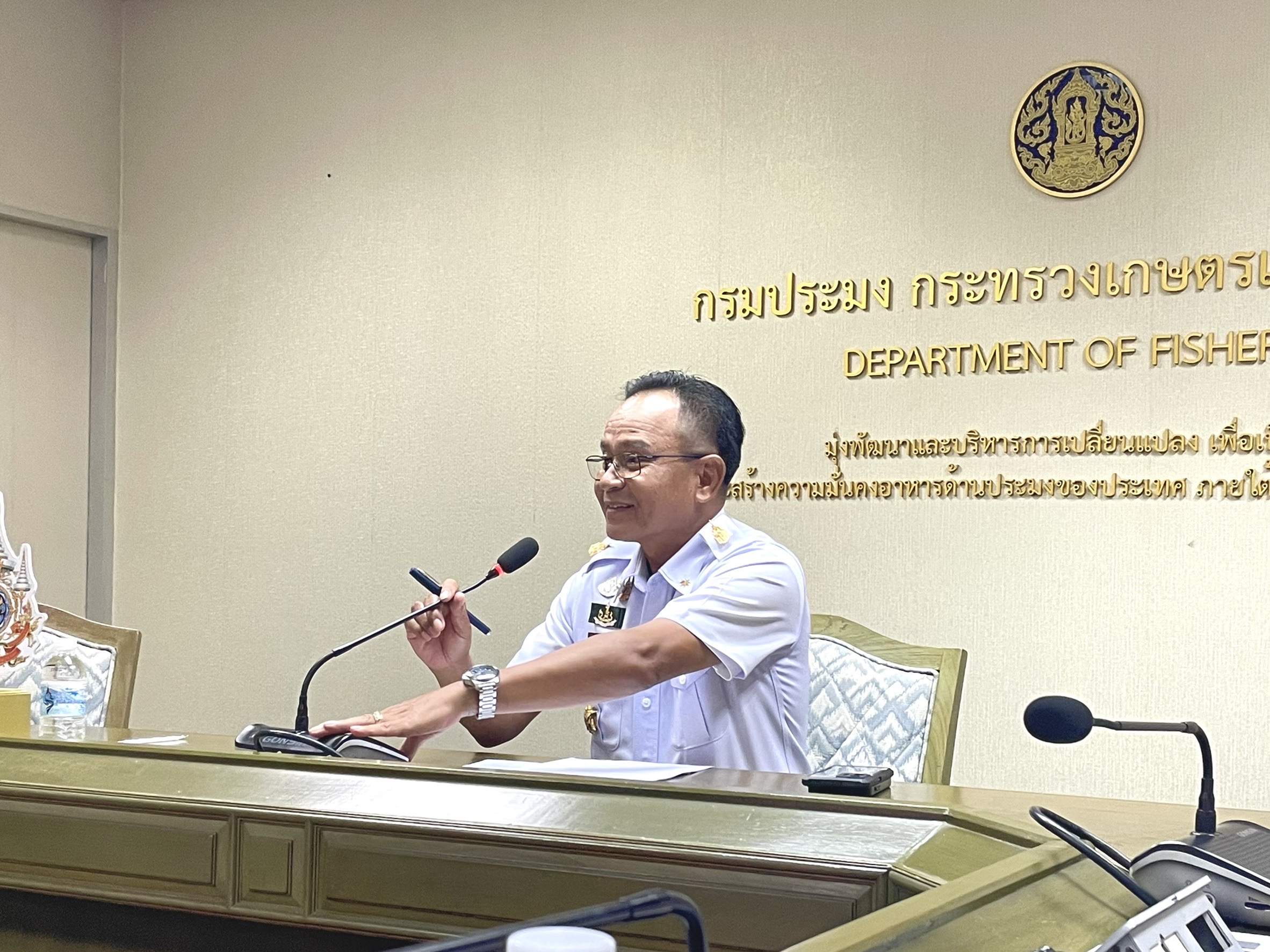 วันที่ 15 กันยายน 2568 นายศุภกิตต์ ใสกระจ่าง เลขานุการกรม เป็นประธานการประชุมหารือการมอบหมายงานการจัดงานครบรอบวันสถาปนากรมประมง ปีที่ 99 พ.ศ. 2568 ของสำนักงานเลขานุการกรม