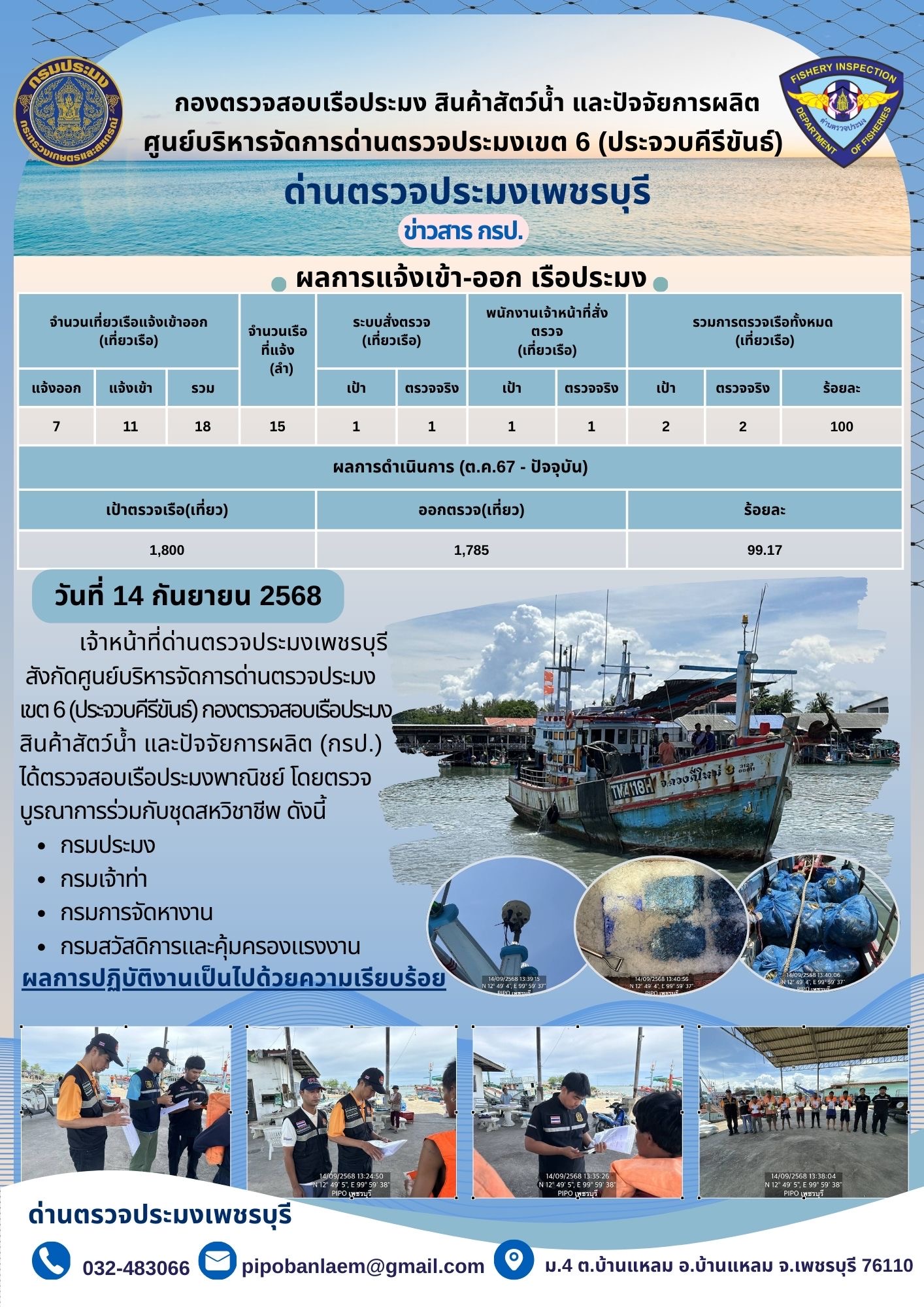 ข่าวประชาสัมพันธ์ ด่านตรวจประมงเพชรบุรี 
