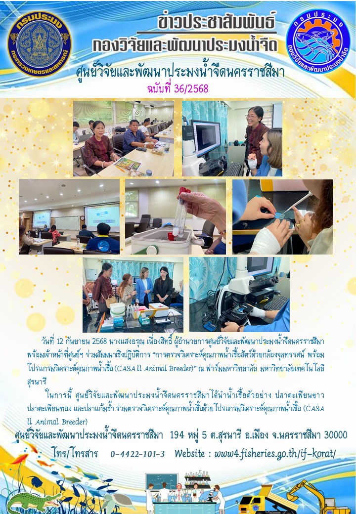 ข่าวประชาสัมพันธ์ ฉบับที่ 36/2568